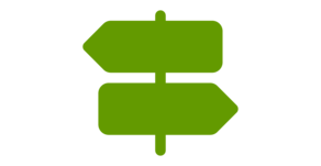 Wegweiser Icon grünes Wegweißer Icon